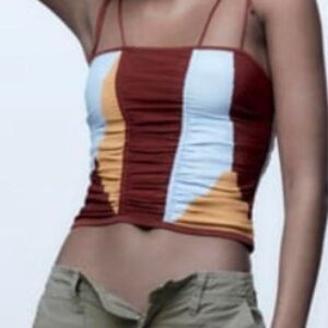 Zara Multicolor Strappy Tank Top